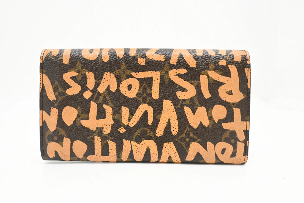 Louis Vuitton x Stephen Sprouse Sarah Wallet in Graffiti Tan Monogram Canvas
