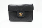 Chanel Card Case in Black Caviar Leather