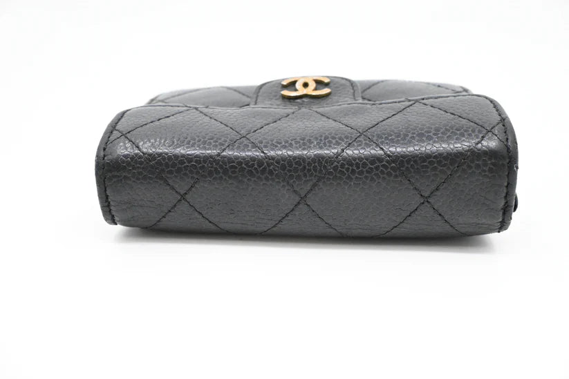 Chanel Card Case in Black Caviar Leather