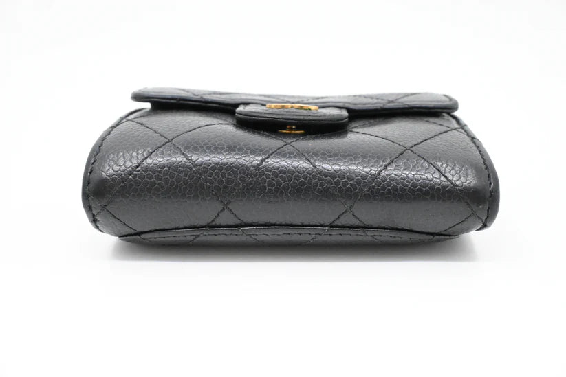 Chanel Card Case in Black Caviar Leather