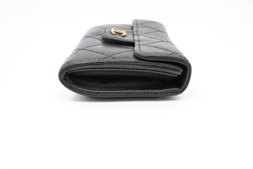 Chanel Card Case in Black Caviar Leather