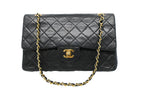 Chanel Medium Double Flap in Black Matelassé Leather