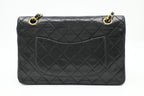 Chanel Medium Double Flap in Black Matelassé Leather