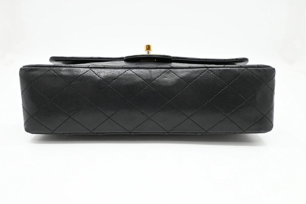Chanel Medium Double Flap in Black Matelassé Leather