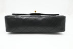 Chanel Medium Double Flap in Black Matelassé Leather