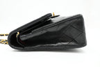 Chanel Medium Double Flap in Black Matelassé Leather