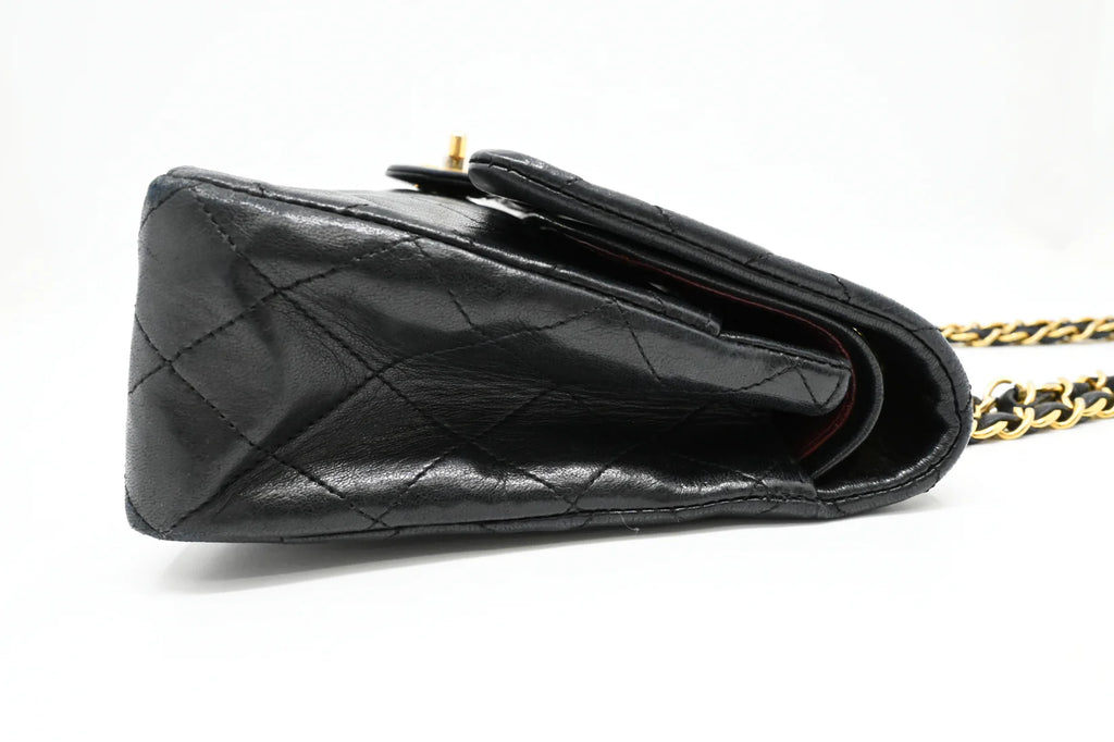 Chanel Medium Double Flap in Black Matelassé Leather