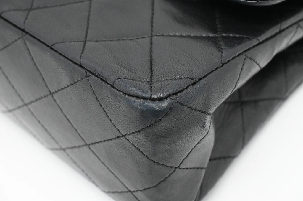 Chanel Medium Double Flap in Black Matelassé Leather
