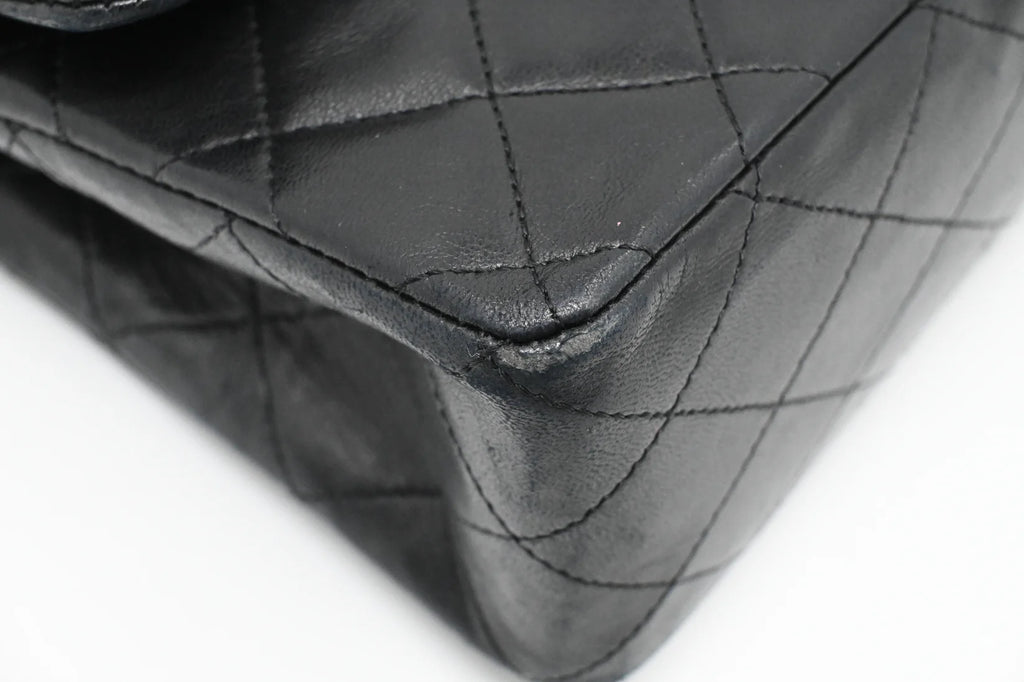 Chanel Medium Double Flap in Black Matelassé Leather
