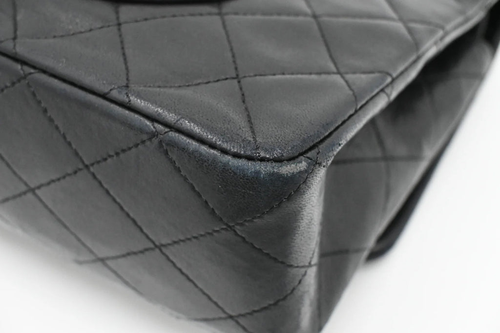 Chanel Medium Double Flap in Black Matelassé Leather