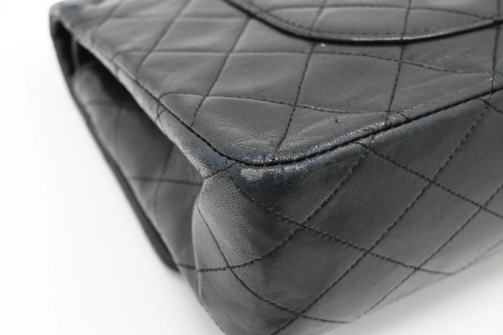 Chanel Medium Double Flap in Black Matelassé Leather