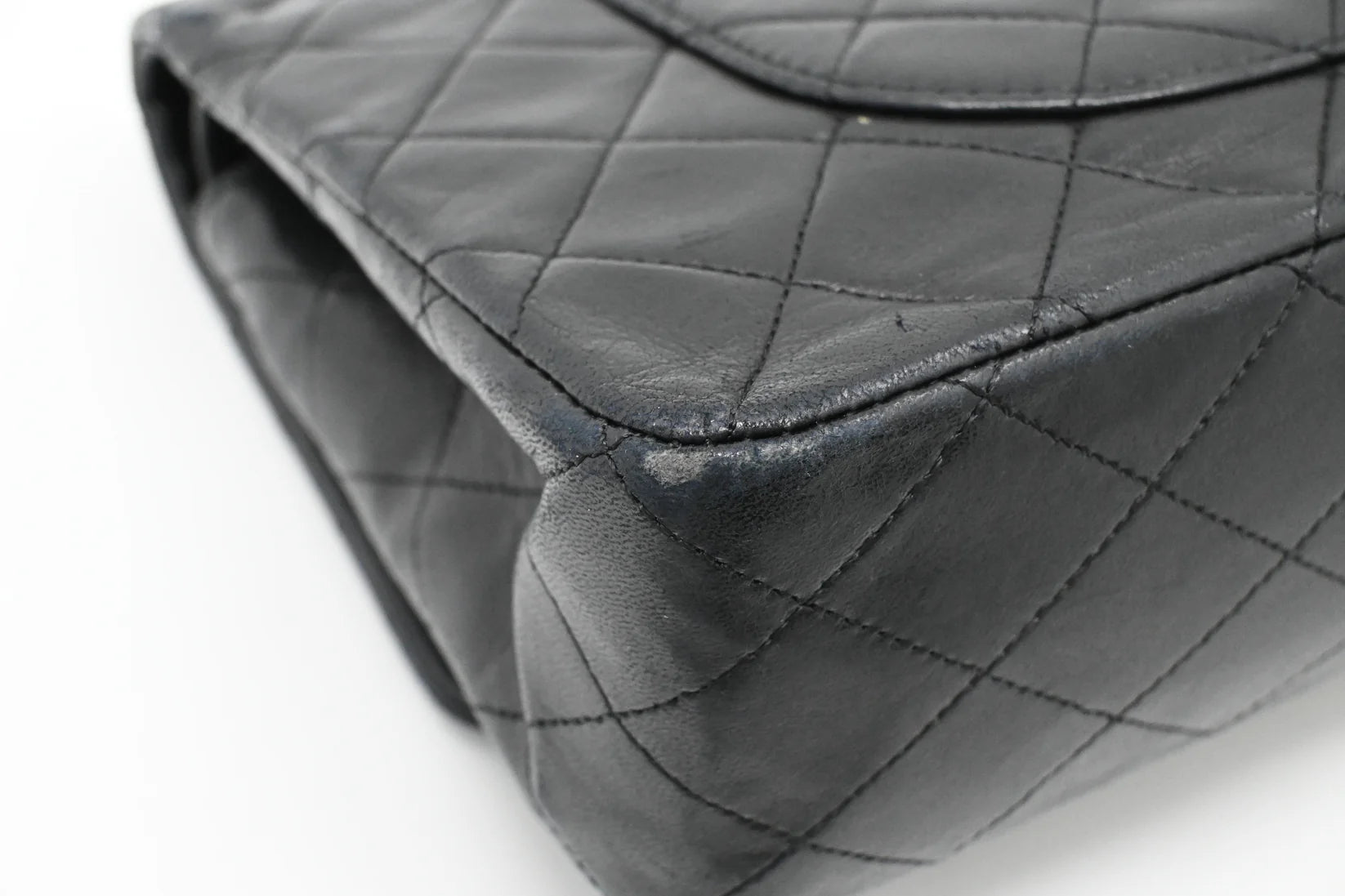 Chanel Medium Double Flap in Black Matelassé Leather