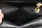 Chanel Medium Double Flap in Black Matelassé Leather