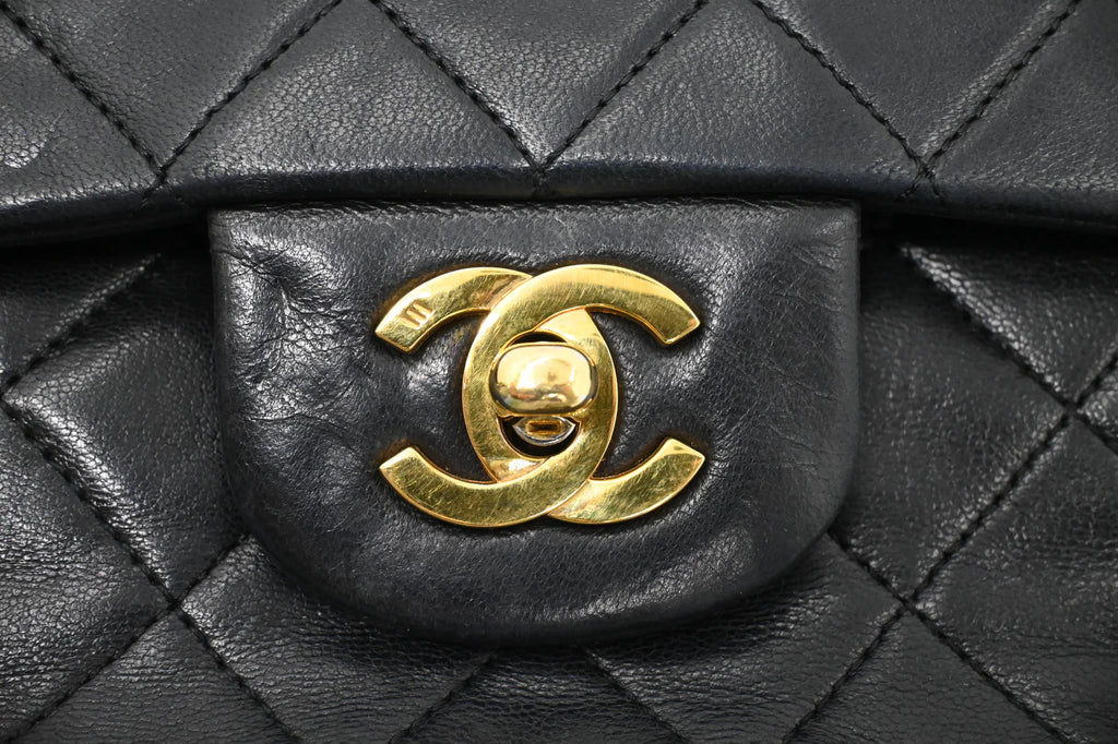 Chanel Medium Double Flap in Black Matelassé Leather