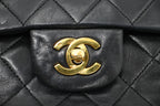 Chanel Medium Double Flap in Black Matelassé Leather