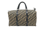Dior Boston Bag in Navy Blue Oblique