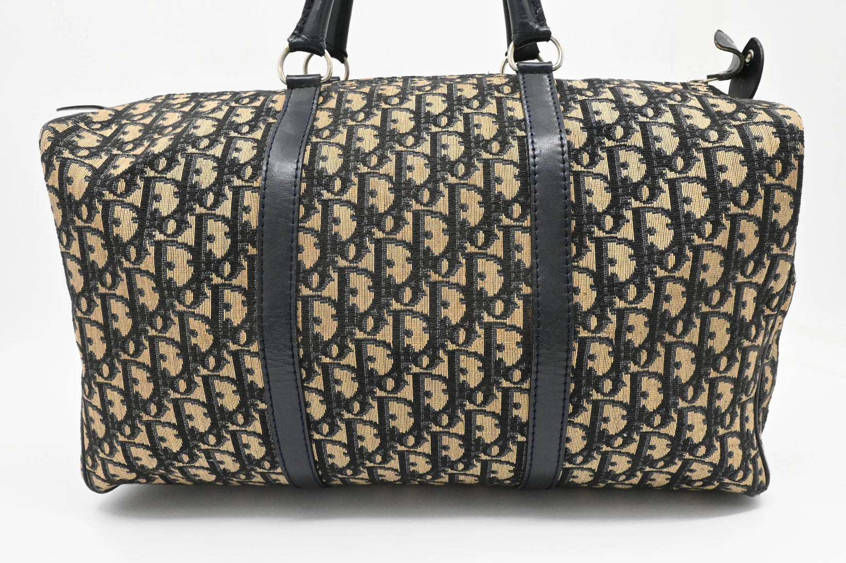 Dior Boston Bag in Navy Blue Oblique