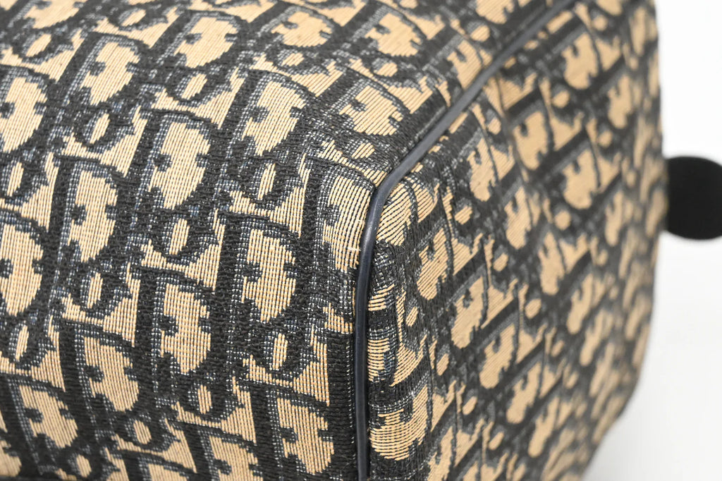 Dior Boston Bag in Navy Blue Oblique