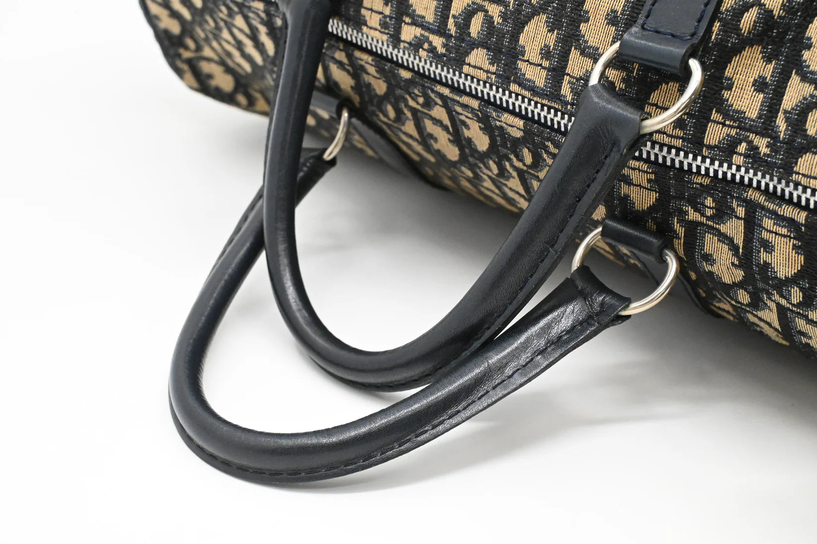 Dior Boston Bag in Navy Blue Oblique