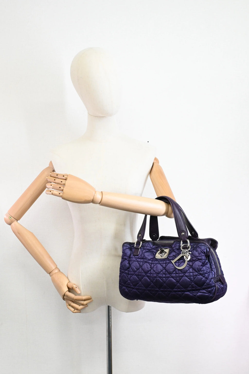 Dior Charming Lock in Purple Cannage Nylon