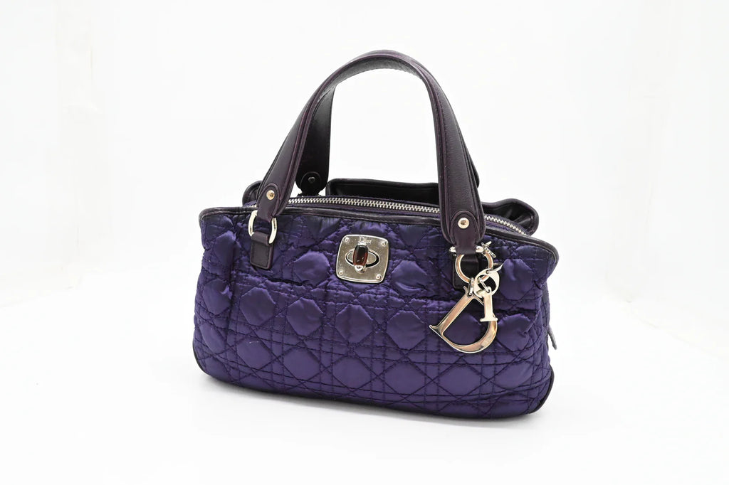 Dior Charming Lock in Purple Cannage Nylon