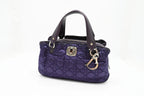 Dior Charming Lock in Purple Cannage Nylon