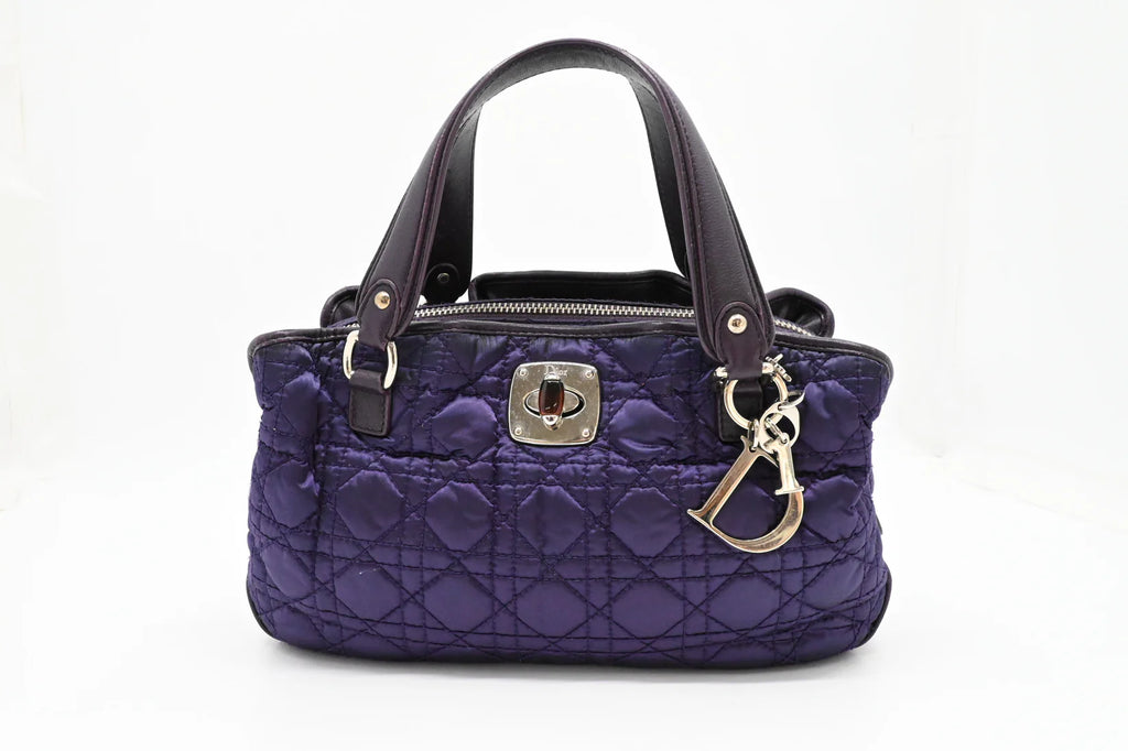 Dior Charming Lock in Purple Cannage Nylon