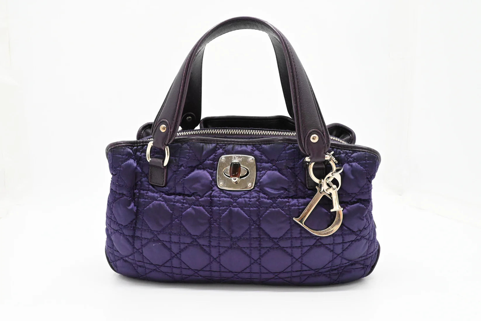 Dior Charming Lock in Purple Cannage Nylon