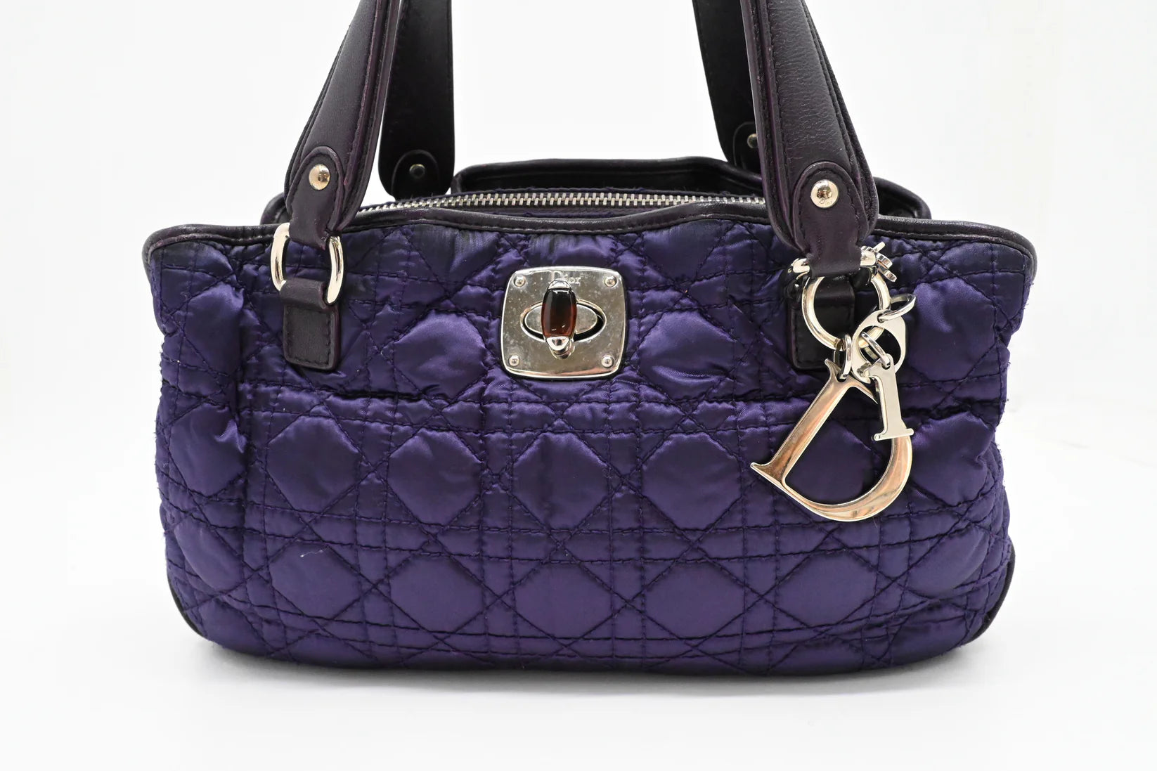 Dior Charming Lock in Purple Cannage Nylon