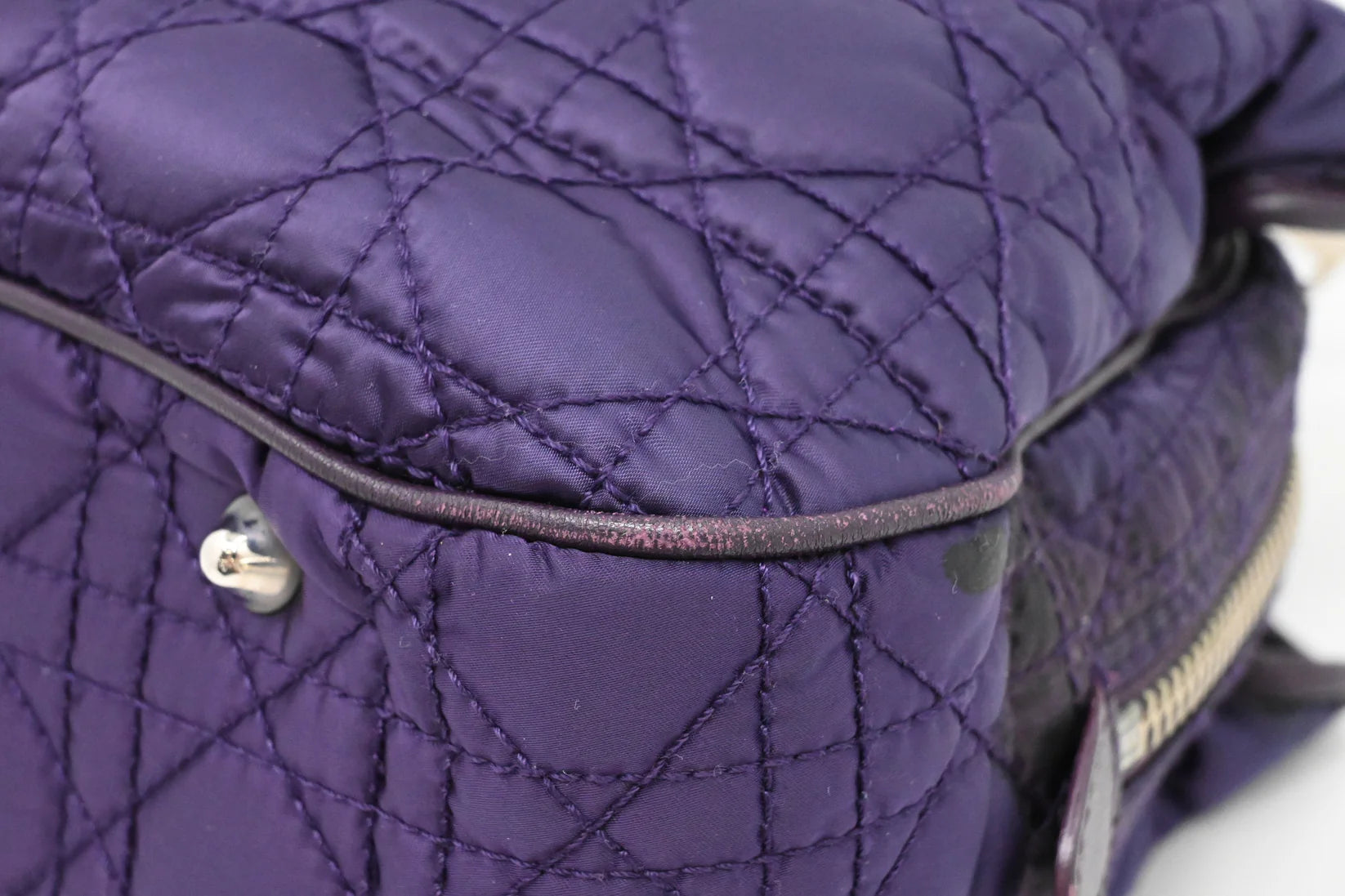 Dior Charming Lock in Purple Cannage Nylon