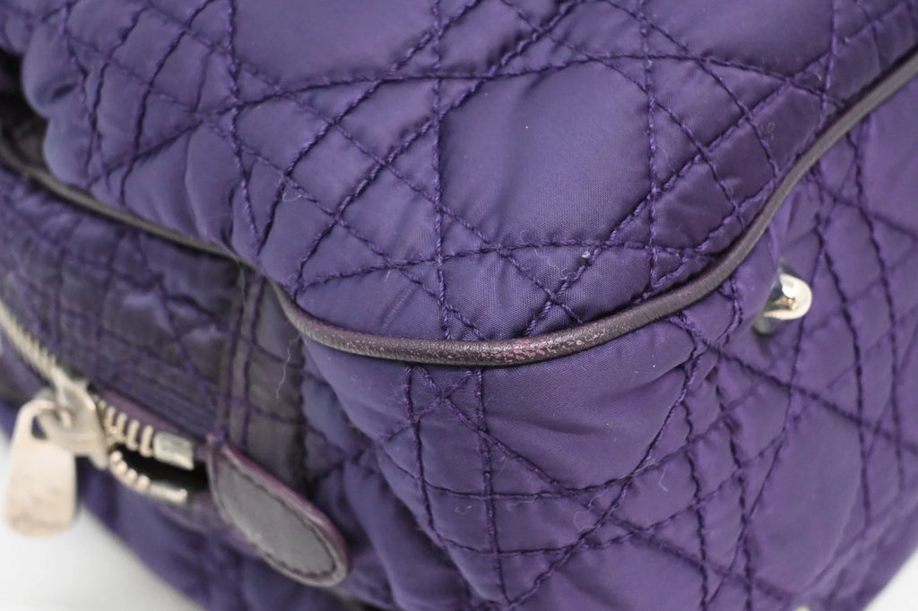 Dior Charming Lock in Purple Cannage Nylon