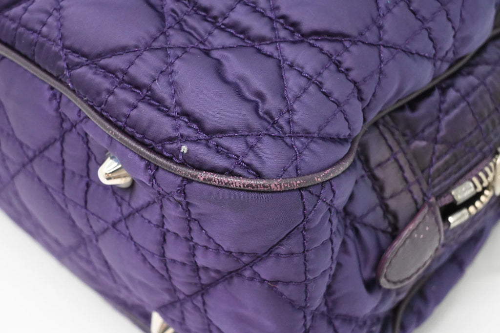 Dior Charming Lock in Purple Cannage Nylon