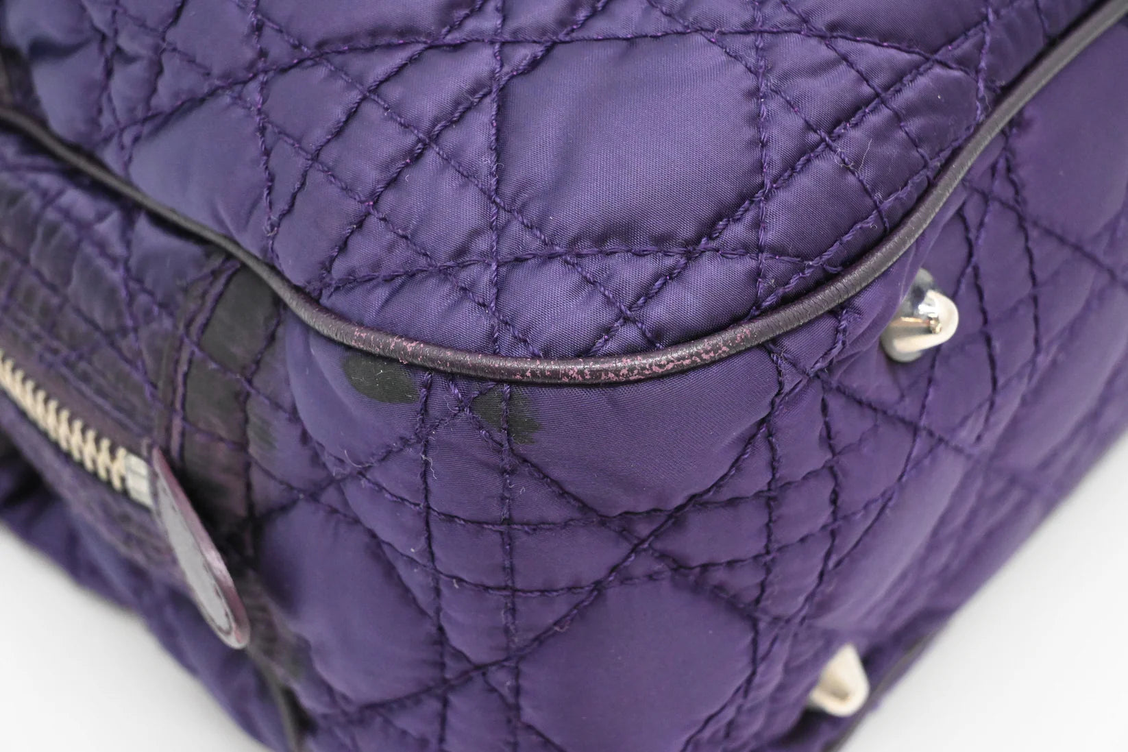 Dior Charming Lock in Purple Cannage Nylon