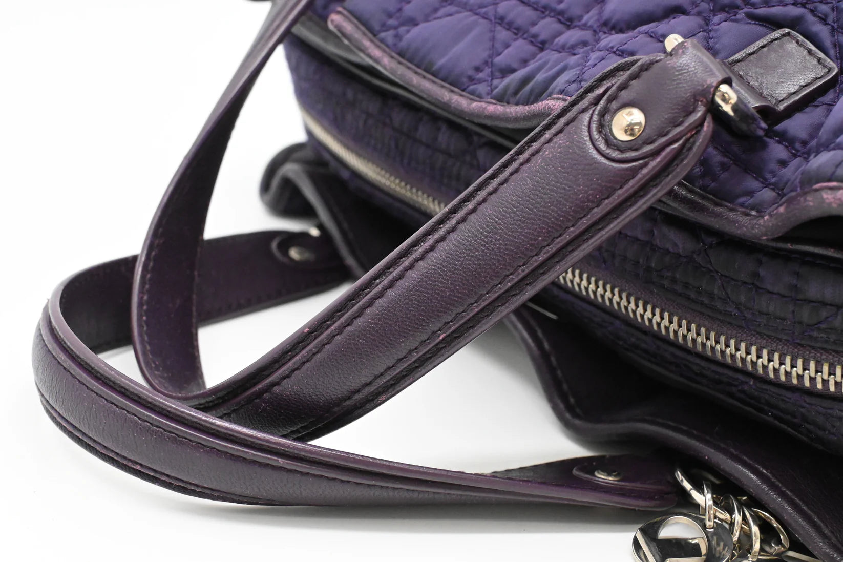 Dior Charming Lock in Purple Cannage Nylon
