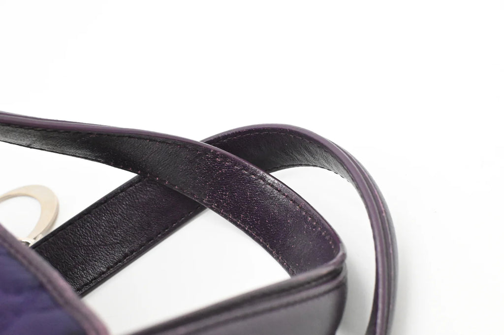 Dior Charming Lock in Purple Cannage Nylon