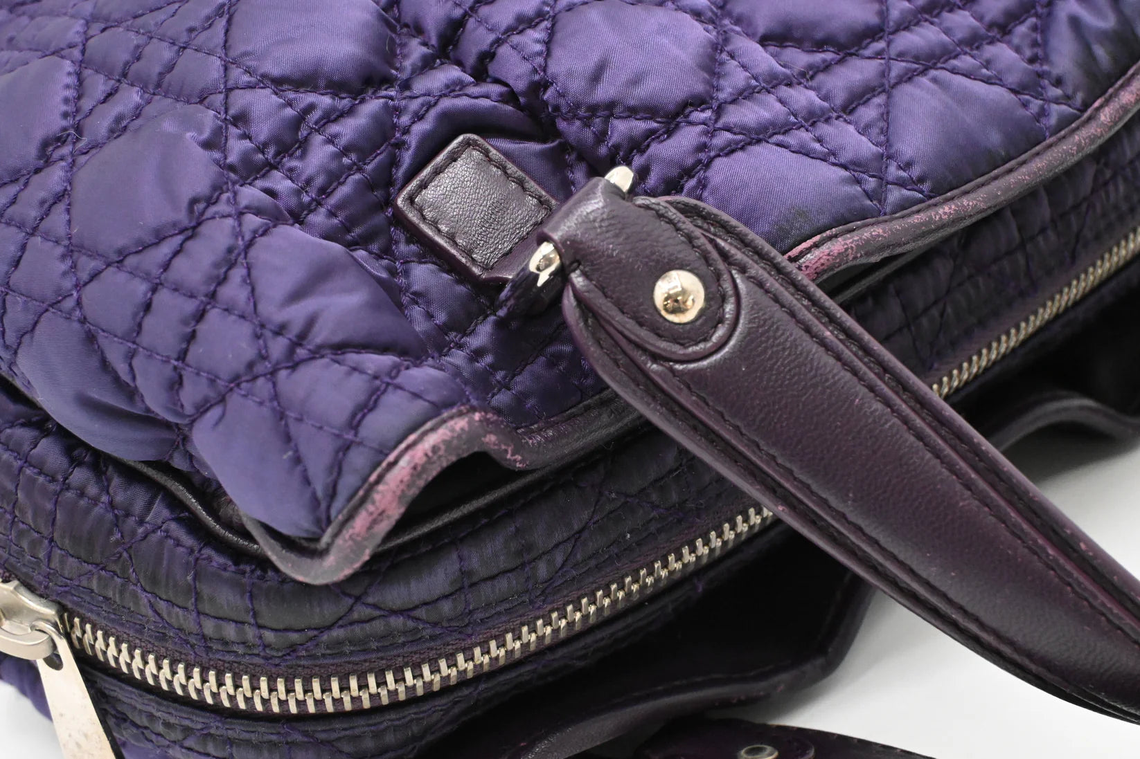 Dior Charming Lock in Purple Cannage Nylon