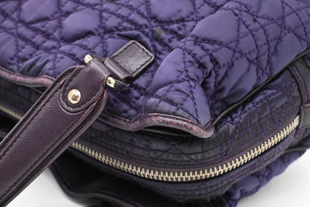 Dior Charming Lock in Purple Cannage Nylon
