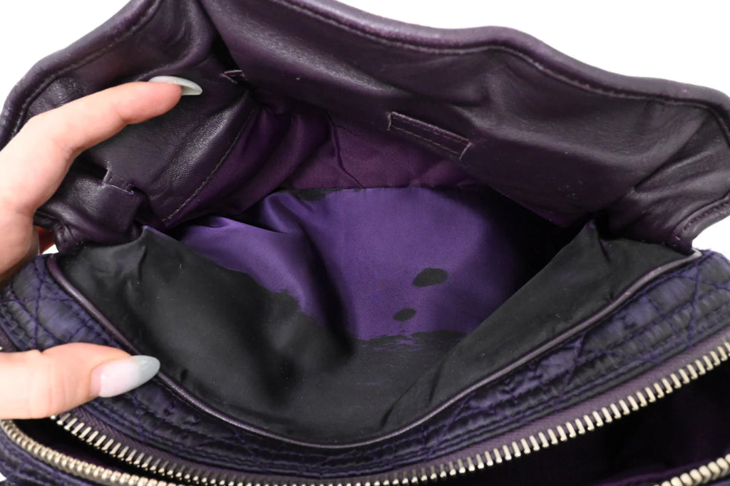 Dior Charming Lock in Purple Cannage Nylon