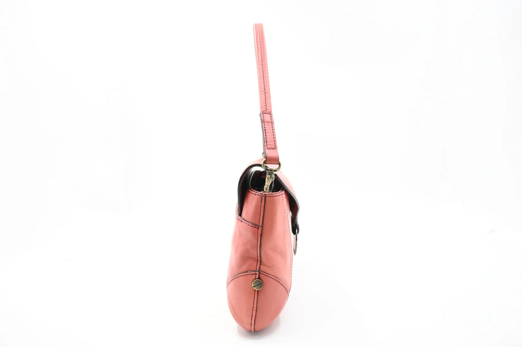Chloe Shoulder Bag in Pink Leather