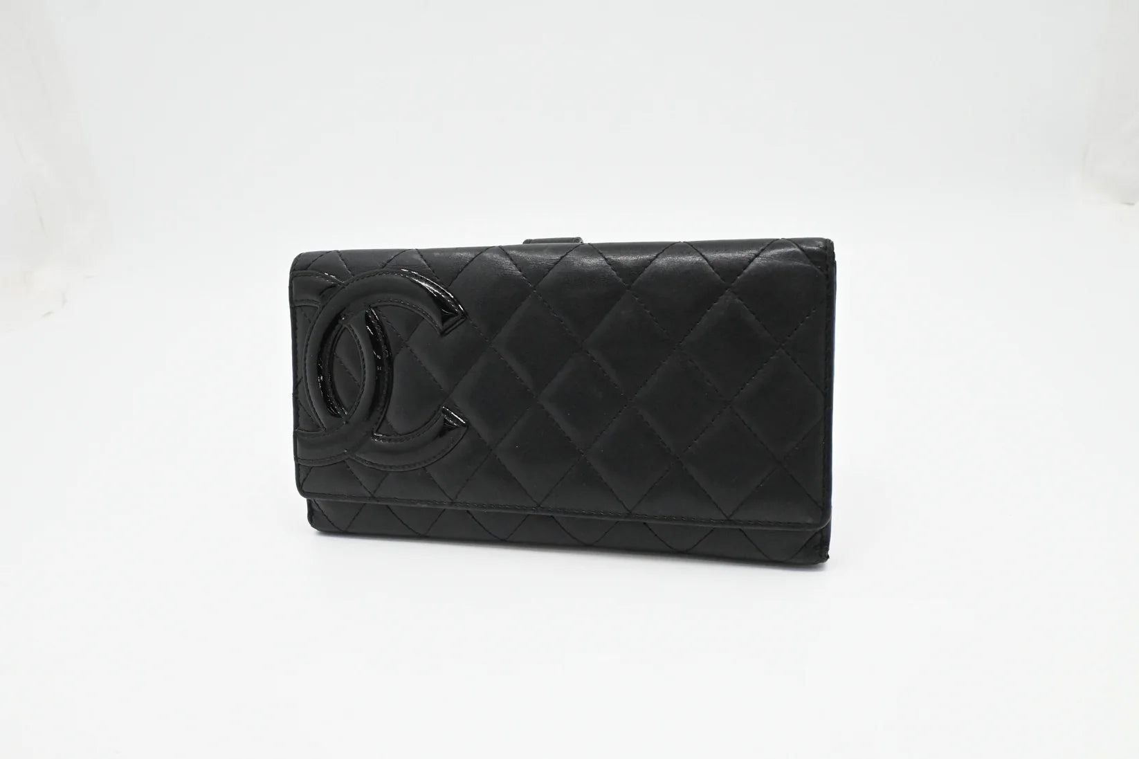 Chanel 2011 Black Calfskin Cambon Ligne Long Wallet