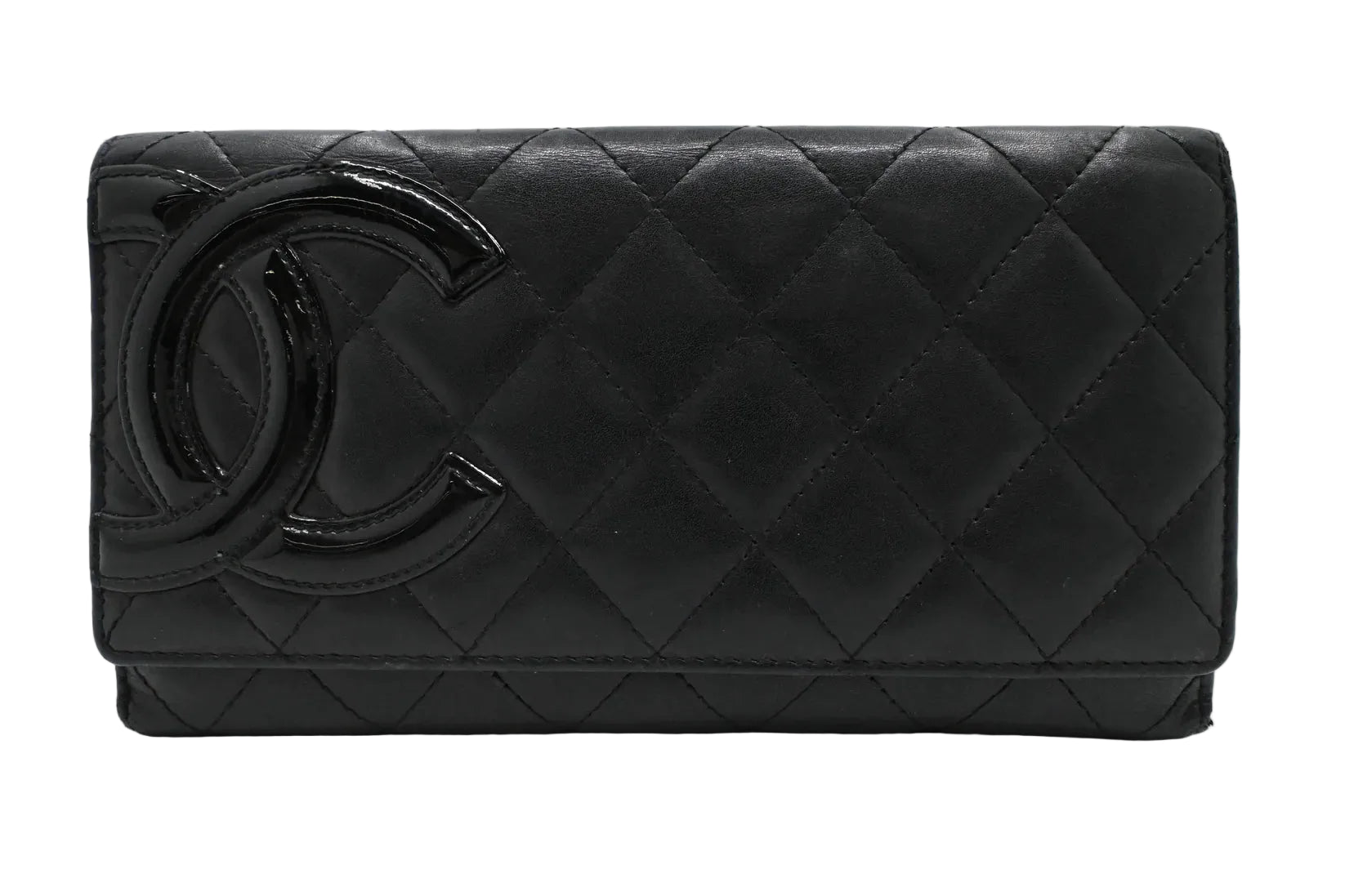 Chanel 2011 Black Calfskin Cambon Ligne Long Wallet