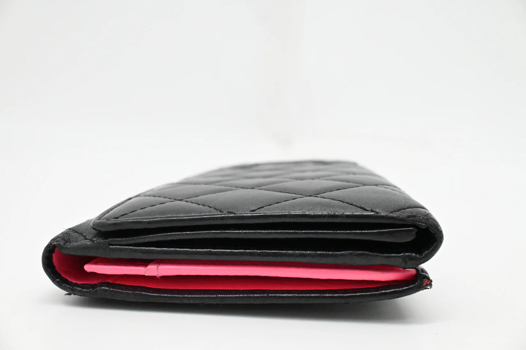 Chanel 2011 Black Calfskin Cambon Ligne Long Wallet