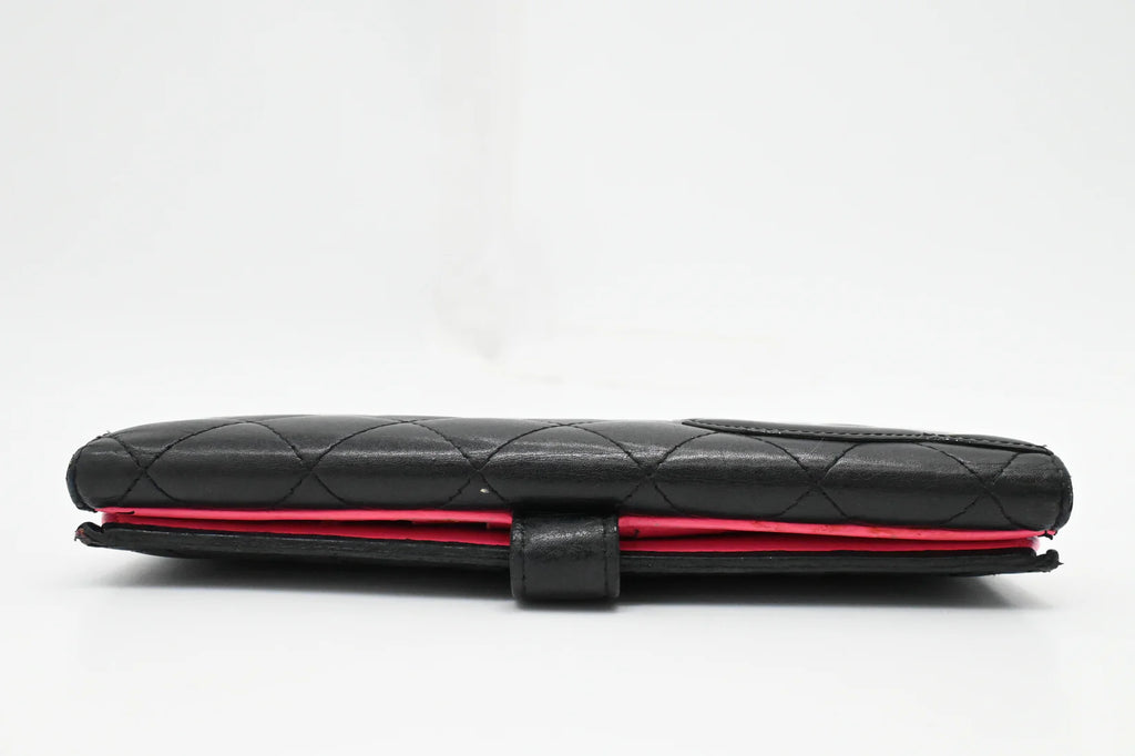 Chanel 2011 Black Calfskin Cambon Ligne Long Wallet