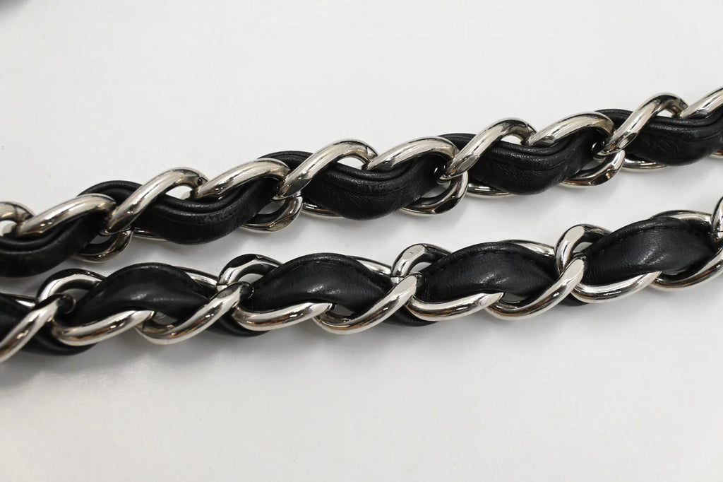 Chanel Jumbo Flap in Dark Green Striated Patent Leather