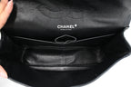 Chanel Jumbo Flap in Dark Green Striated Patent Leather