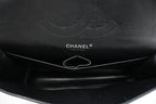 Chanel Jumbo Flap in Dark Green Striated Patent Leather