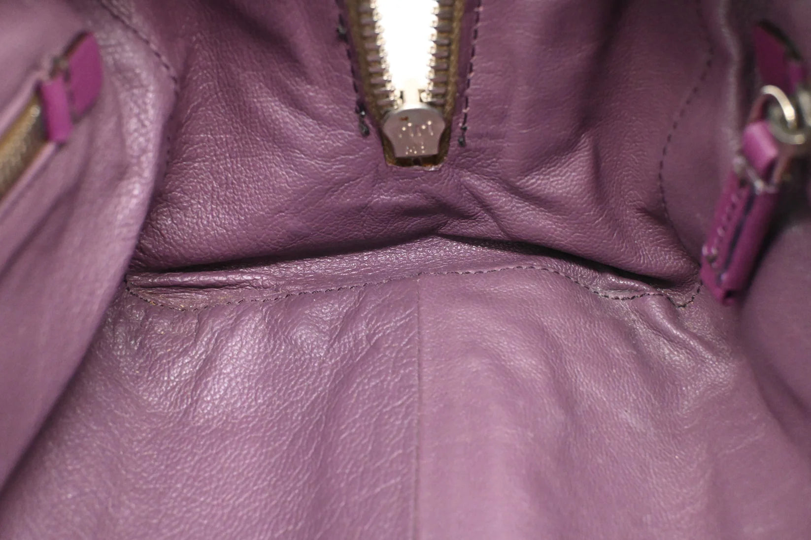 Prada Boston Bag in Brown Suede and Purple Leather