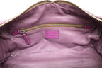 Prada Boston Bag in Brown Suede and Purple Leather