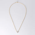Bezel Set Round Lab Diamond Necklace, Yellow Gold