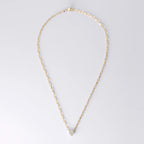 Bezel Set Round Lab Diamond Necklace, Yellow Gold